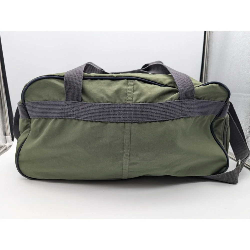 Nike Duffel Bag Olive Green Grey Gym Travel Bag BA1993-343 Large Swoosh Logo